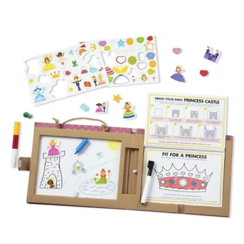 Melissa & Doug letörölhető rajz- és mágneses játékkészlet – Hercegnő