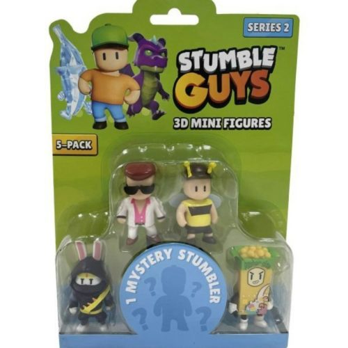 Stumble Guys 3D mini figura 2. széria - Disco Dan és Stumblebee (5 db)