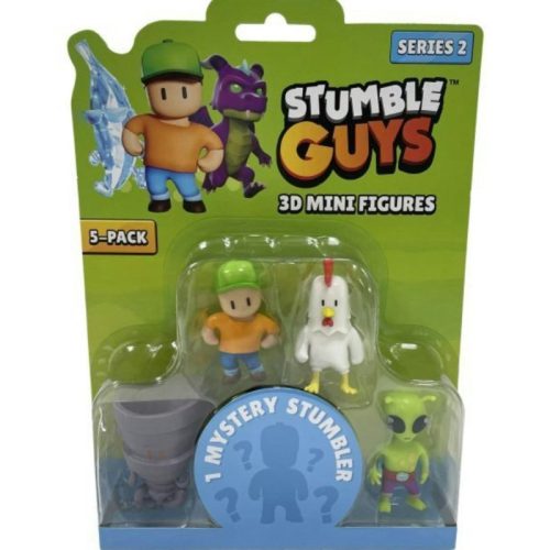 Stumble Guys 3D mini figura 2. széria - Mr. Stumble és Chicken (5 db)