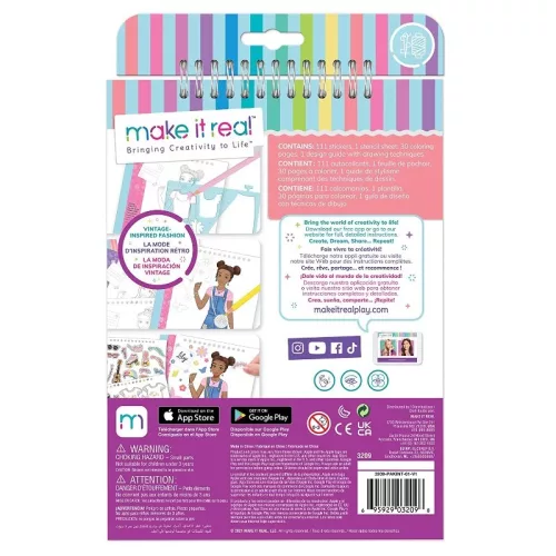 Make it Real Divattervező vázlatfüzet – Virágzó kreativitás