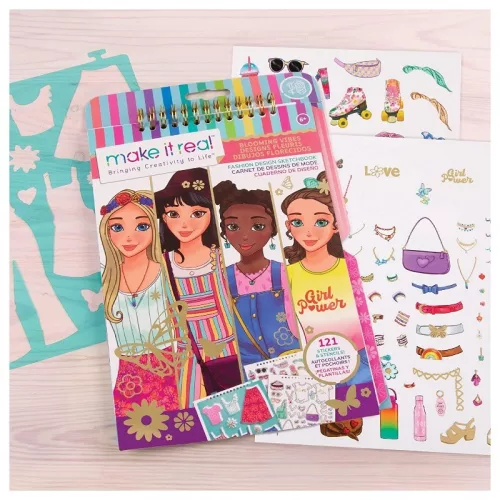 Make it Real Divattervező vázlatfüzet – Virágzó kreativitás