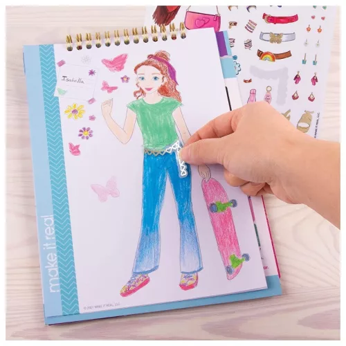 Make it Real Divattervező vázlatfüzet – Virágzó kreativitás