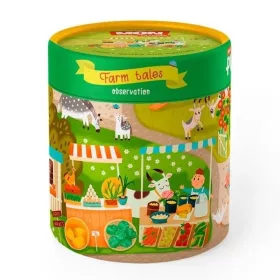Dodo Toys kétoldalú puzzle – Élet a farmon (50 db)