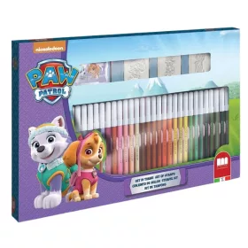 Mancs őrjárat lányos nyomda készlet filccel (36 db)