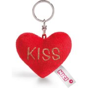 NICI Love plüss szív kulcstartó - KISS