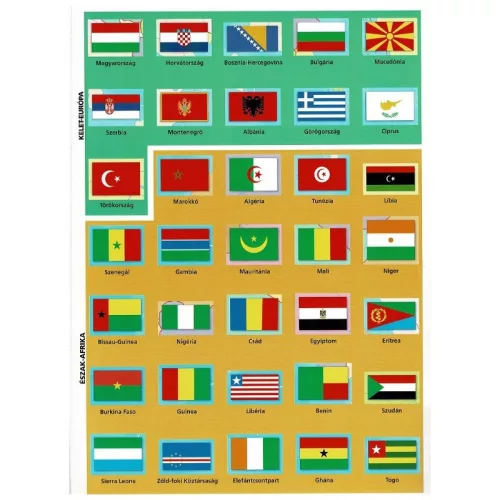 Képes atlasz gyermekeknek - A világ zászlói matricákkal