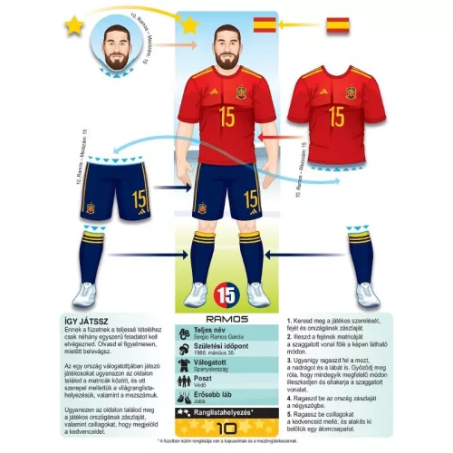 A futball csillagai matricákkal