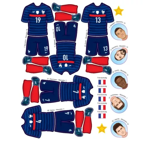 A futball csillagai matricákkal