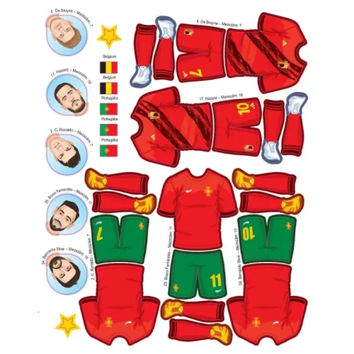 A futball csillagai matricákkal