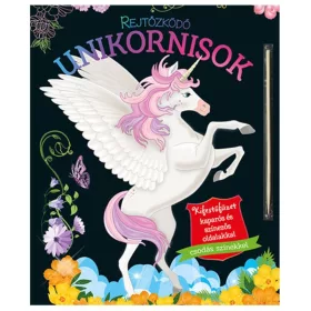   Rejtőzködő unikornisok - Kifestőfüzet kaparós és színezős oldalakkal
