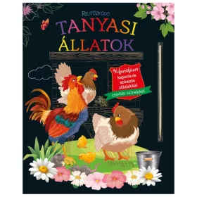 Rejtőzködő tanyasi állatok – Kifestőfüzet kaparós és színezős oldalakkal