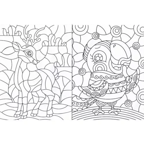 Varázslatos ablakok – Cuki állatok színező