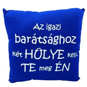 Párna felirattal – Az igazi barátsághoz (kék)