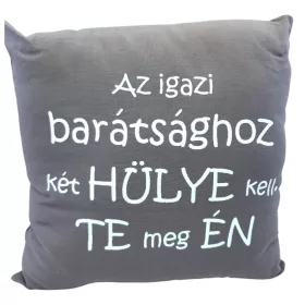 Párna felirattal - Az igazi barátsághoz (szürke)
