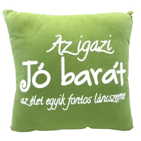Párna felirattal – Az igazi jó barát (zöld)
