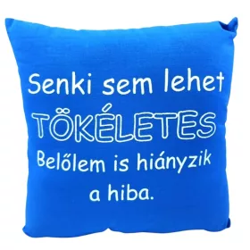 Párna felirattal – Tökéletes (világos kék)