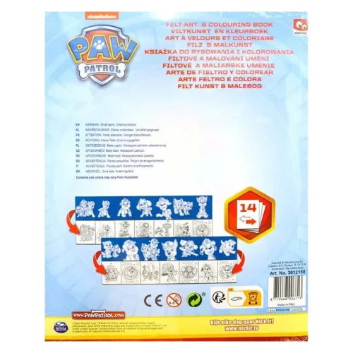 Canenco Mancs Őrjárat Filcművészet és színezőkönyv