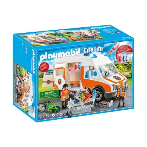 Playmobil City Life 70049 Mentőautó villogó fényekkel