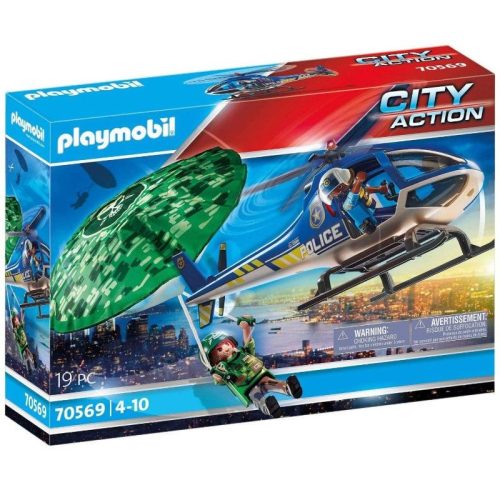 Playmobil City Action 70569 Rendőrségi helikopter: Ejtőernyős-üldözés