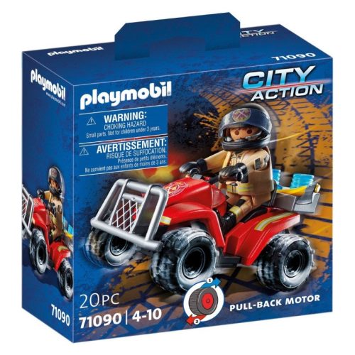 Playmobil City Action 71090 Tűzoltó speed quad hátrahúzható motorral