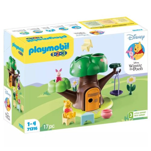 Playmobil 1.2.3 & Disney 71316 Micimackó és Malacka fa házikója