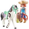 Playmobil Horses of Waterfall 71358 Ellie & Sawdust western lovasgyakorlatok