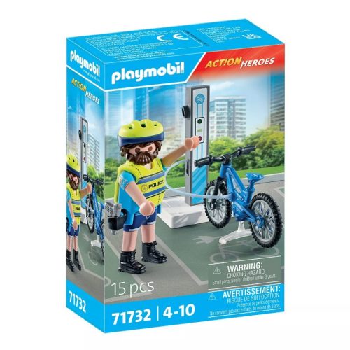 Playmobil Action Heroes 71732 Kerékpáros rendőr töltőállomással