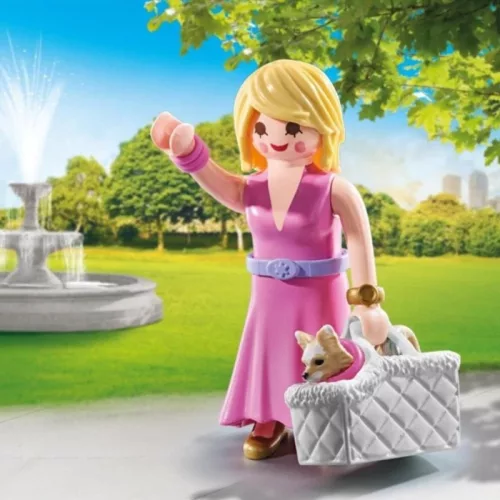 Playmobil My Life 71737 Rózsaszínruhás nő csivavával