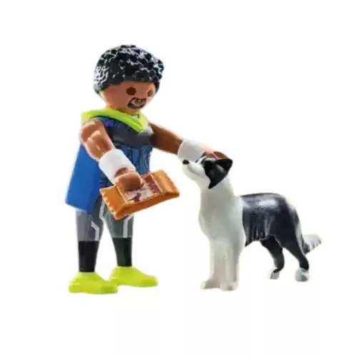 Playmobil My Life 71740 kocogó border collie-val