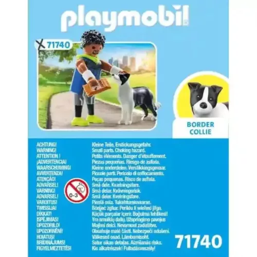 Playmobil My Life 71740 kocogó border collie-val