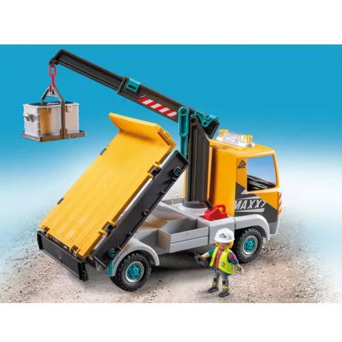 Playmobil Action Heroes 71750 Billentőplatós teherautó daruval