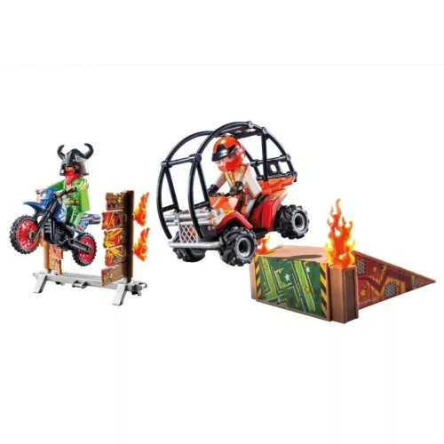 Playmobil Promo Pack 71808 Kaszkadőrök motorral és homokfutóval