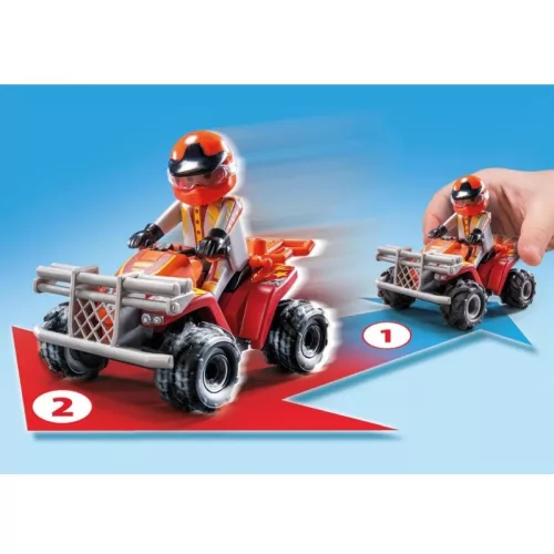 Playmobil Promo Pack 71808 Kaszkadőrök motorral és homokfutóval