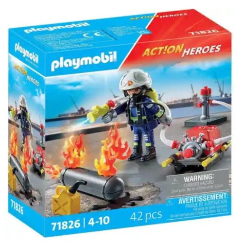 Playmobil Action Heroes 71826 Tűzoltó vízágyúval