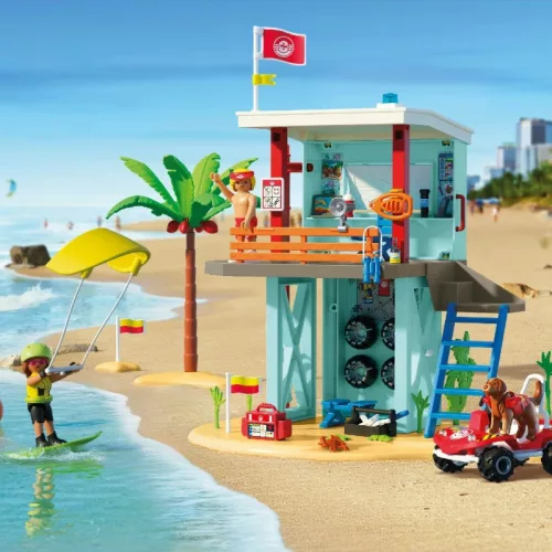 Playmobil My Life 71903 Vízimentő-torony strandjárművel