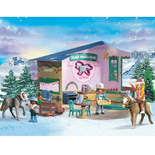 Playmobil Adventi naptár 71952 Karácsonyi sütés a Rider Caféban