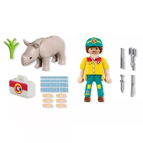 Playmobil DuoPack Vadőr orrszarvúval