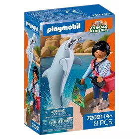 Playmobil Animals & Friends 72091 – Állatkert: Delfin és látogató