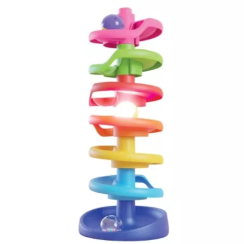 Quercetti Spirál torony golyópálya világító golyóval (10 db)