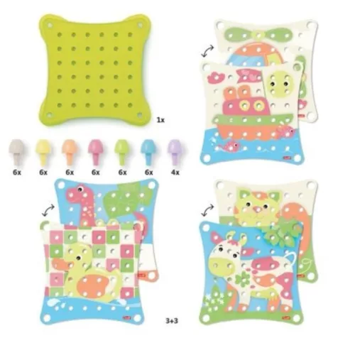 Quercetti Jumbo Peggy Evo Eco pötyi játékszett (41 db)