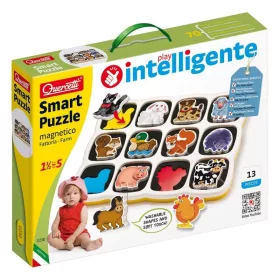 Quercetti Smart mágneses puzzle – Háziállatok (13 db-os)