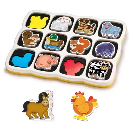 Quercetti Smart mágneses puzzle – Háziállatok (13 db-os)