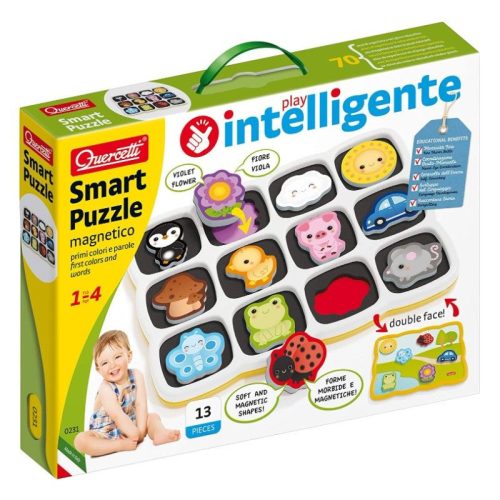 Quercetti Smart Mágneses puzzle - Első szavak és színek (13db-os)