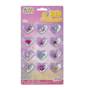 Grafix 3D matricák csillamokkal – Lányos – 12 db