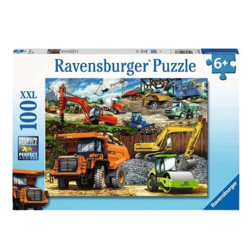 Ravensburger 12973 XXL puzzle - Járművek az építkezésen (100 db)