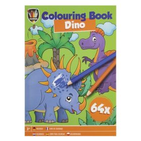 Dinoszauruszos színező és foglalkoztató könyv – 64 oldalas