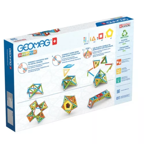 Supercolor 382 mágneses építőjáték (114 db)
