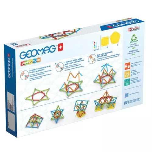 Supercolor 385 mágneses építőjáték (93 db)
