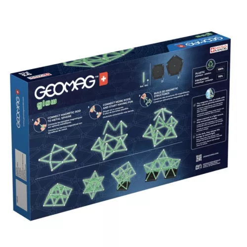 Geomag 339 Glow Recycled mágneses építőjáték készlet (93 db)
