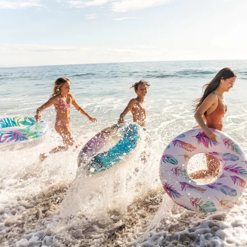 Intex 58263NP – Átlátszó úszógumi kapaszkodóval (többféle, 97 cm)